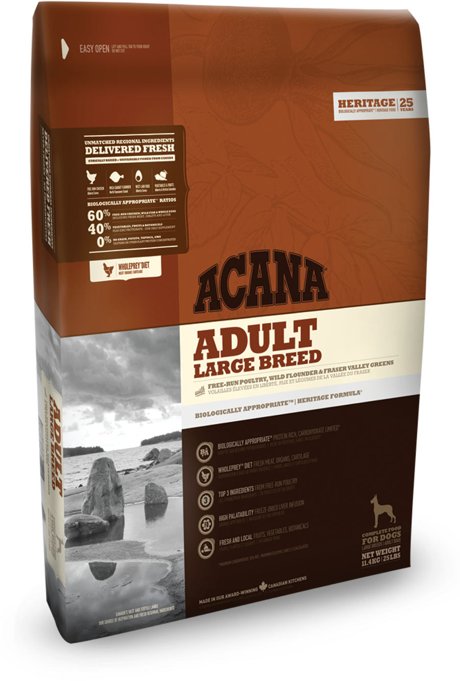 Yorkshire Pork - Acana Heritage Adult Large Breed (900x1450), Png Download