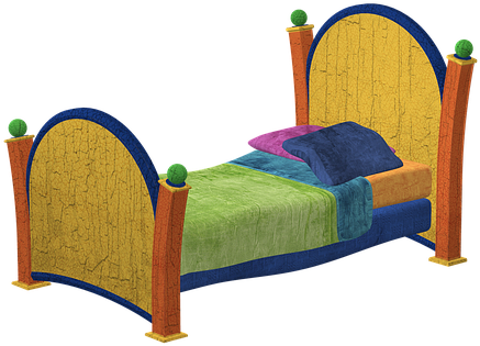 Download Old Bed Cartoon PNG Image with No Background 