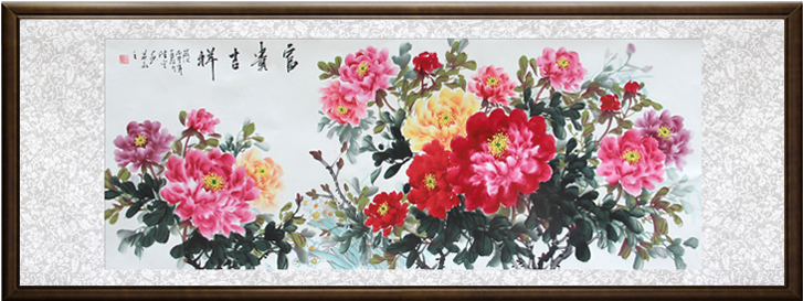 Chinese Painting Flowers And Birds Painting Peony Painting - Bird-and-flower Painting (800x800), Png Download