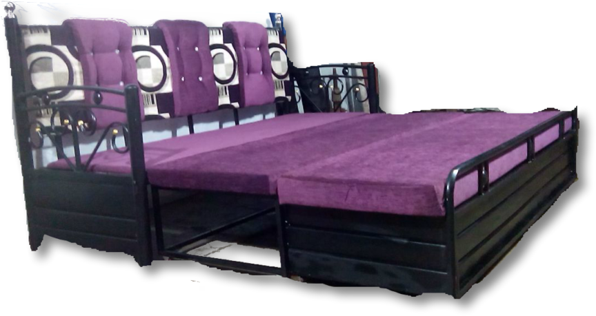 Sofa Cum Beds Can Be Manufacture In Two Types Of Designs - Steel Sofa Cum Bed Png (1024x576), Png Download