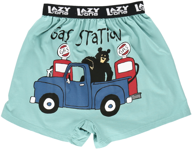 Gas Station Boxer Shorts - Underpants (842x1024), Png Download