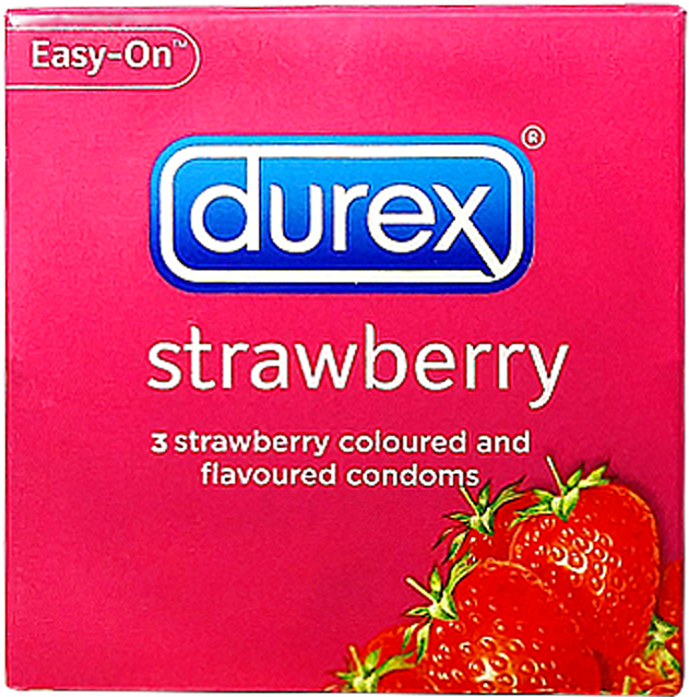 Durex Condom Strawberry - Durex (868x1010), Png Download