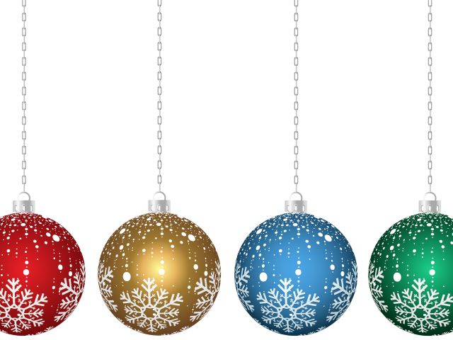 Christmas Ornament Clipart Hanging - Transparent Christmas Ornaments Clip Art (640x480), Png Download