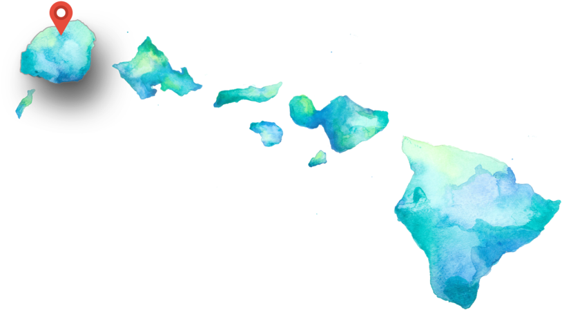 Kauai / Oahu / Maui / Near You - Map (1000x591), Png Download