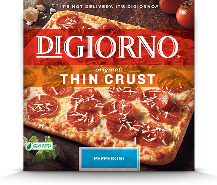 Digiorno Thin Crust Four Meat (750x640), Png Download