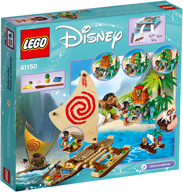 41150 Lego® Disney Moana's Ocean Voyage - Lego Disney Moana (1000x750), Png Download