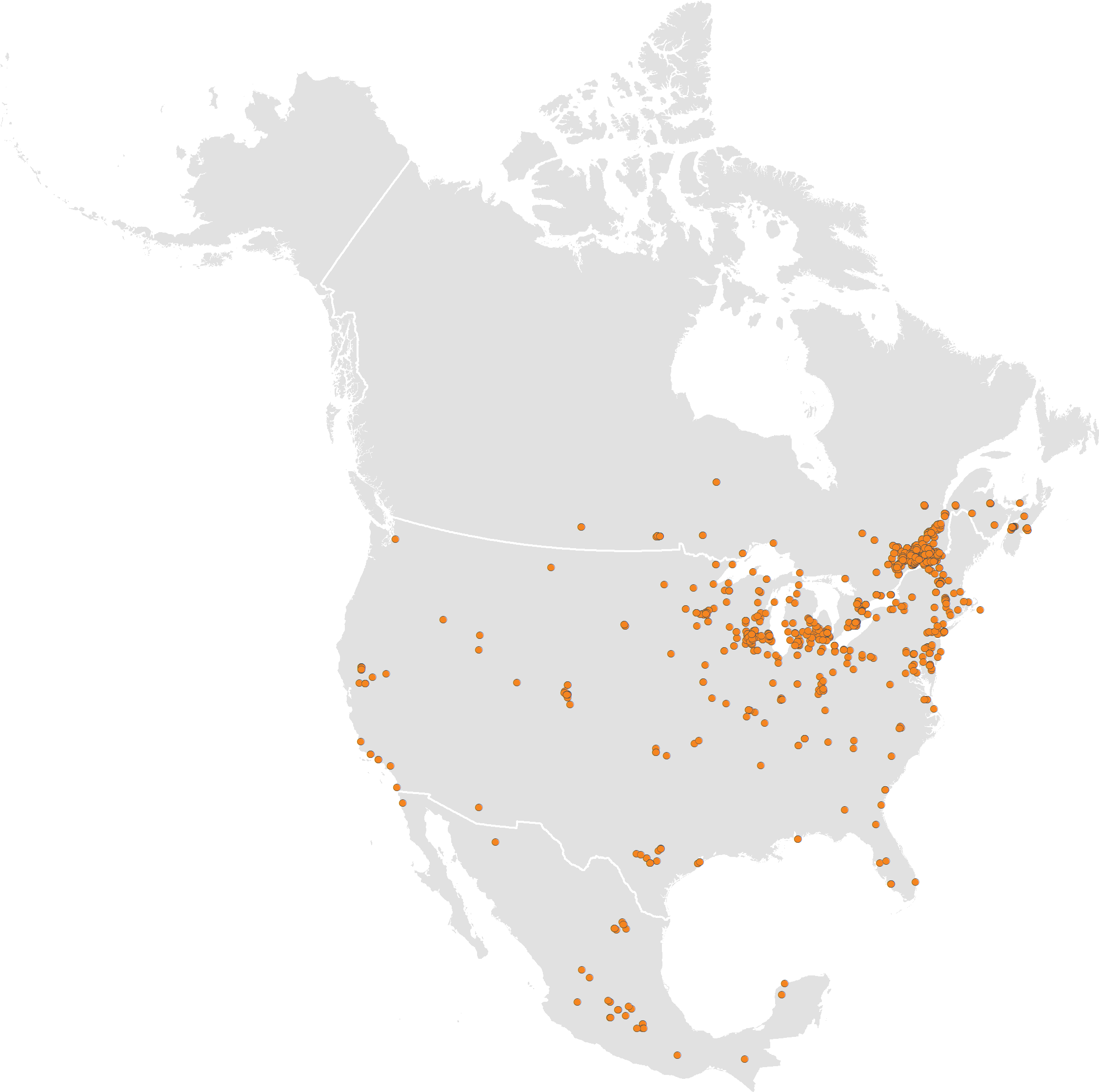 International Monarch Monitoring Blitz - North America States And Provinces (2308x2362), Png Download