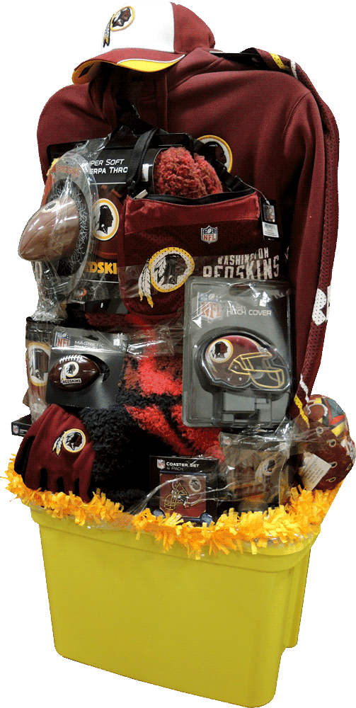 Washington Redskins Basket Washington - Mishloach Manot (503x1000), Png Download