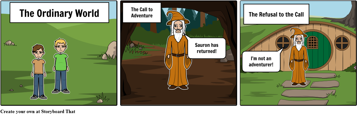 Lotr - Cartoon (1164x385), Png Download