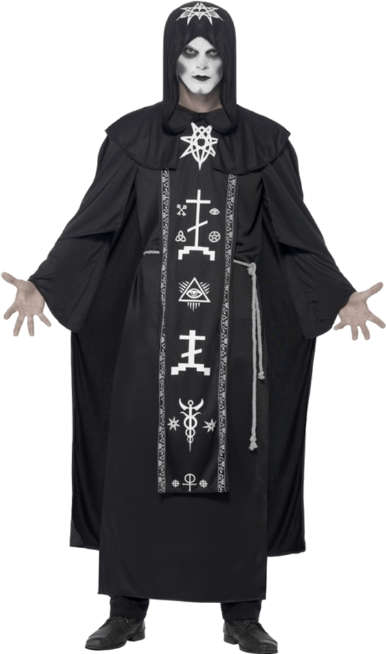 Adult Dark Arts Ritual Halloween Costume - Dark Halloween Costumes (600x951), Png Download