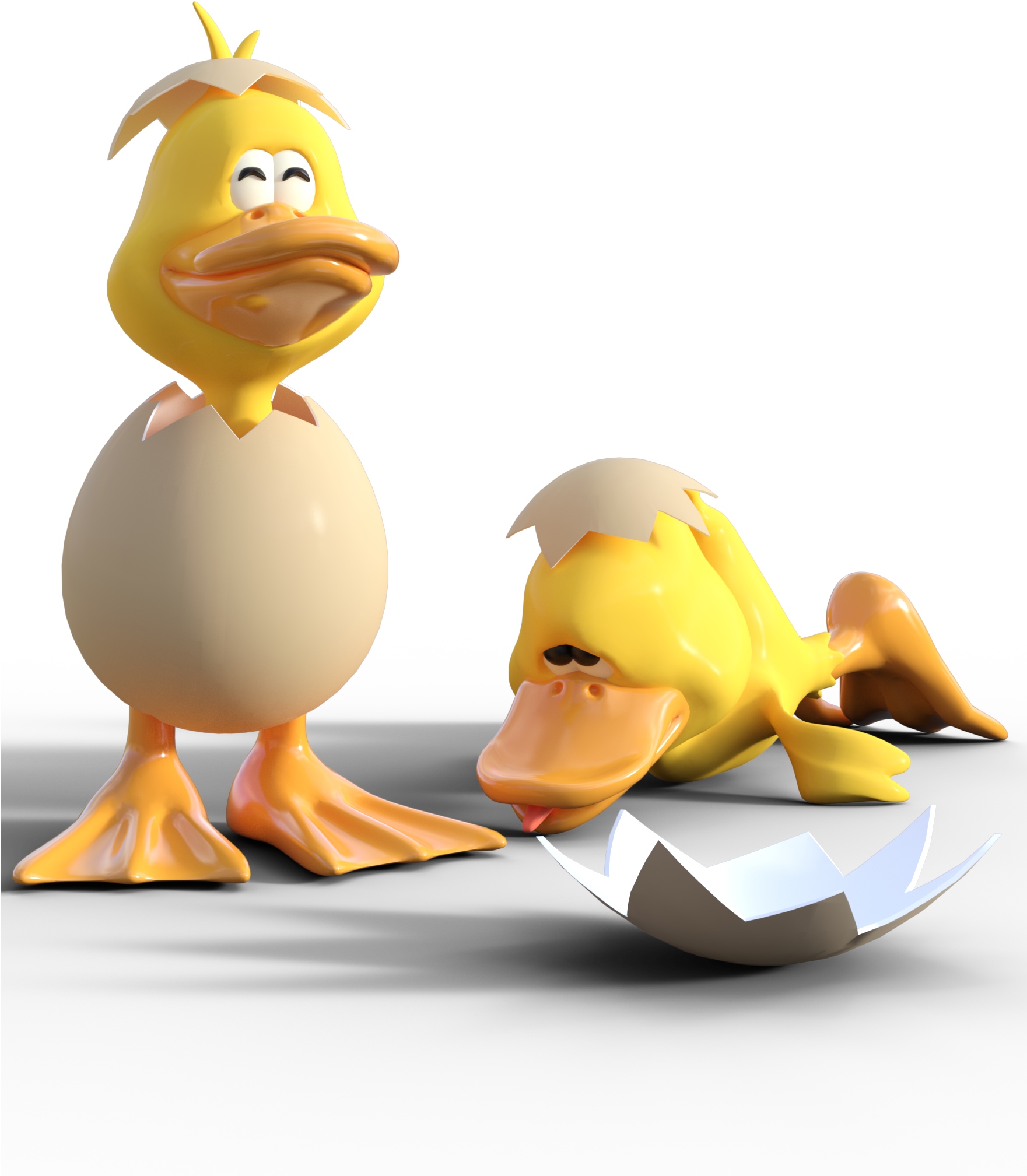 Anime Baby Ducks In Eggs Shell Png Image - Duck (1760x2560), Png Download
