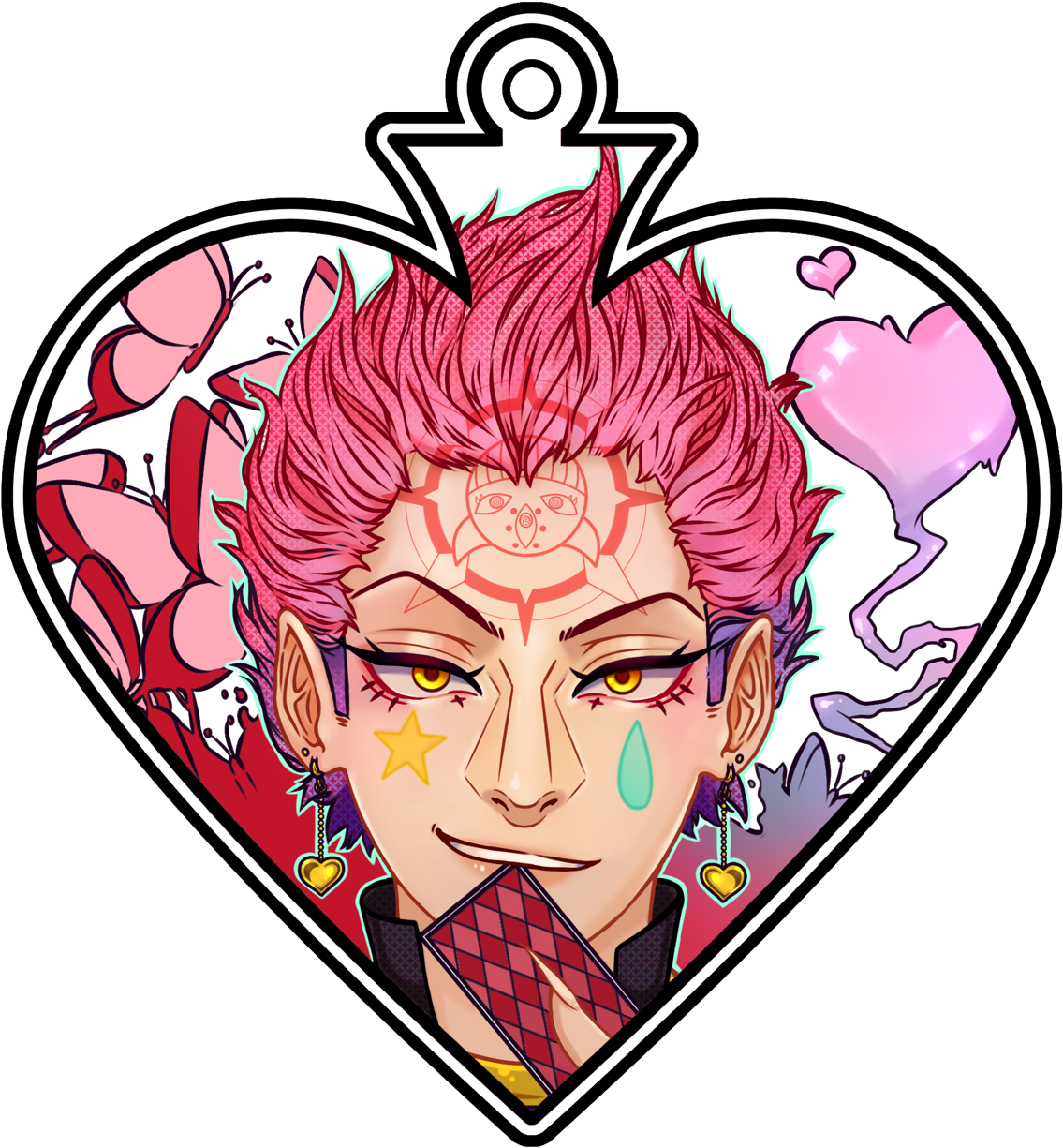 Hisoka Charm Design - Illustration (1280x1280), Png Download