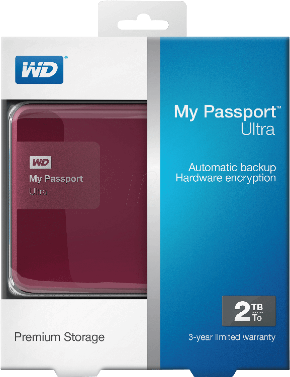 [openbox] Western-digital Wdbbkd0020bby My Passport - Wd Passport Ultra Blue (1024x768), Png Download