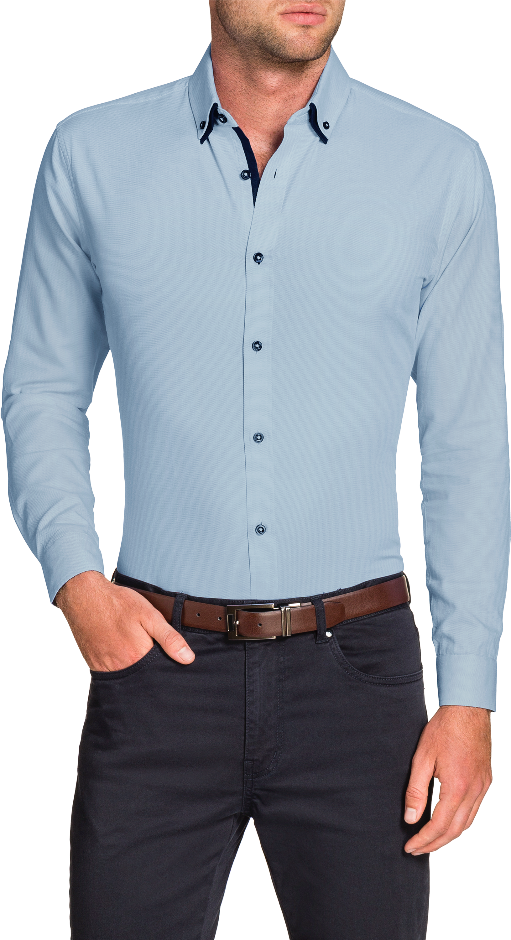 Sky Westworld Slim Textured Shirt - Formal Wear (3000x3000), Png Download