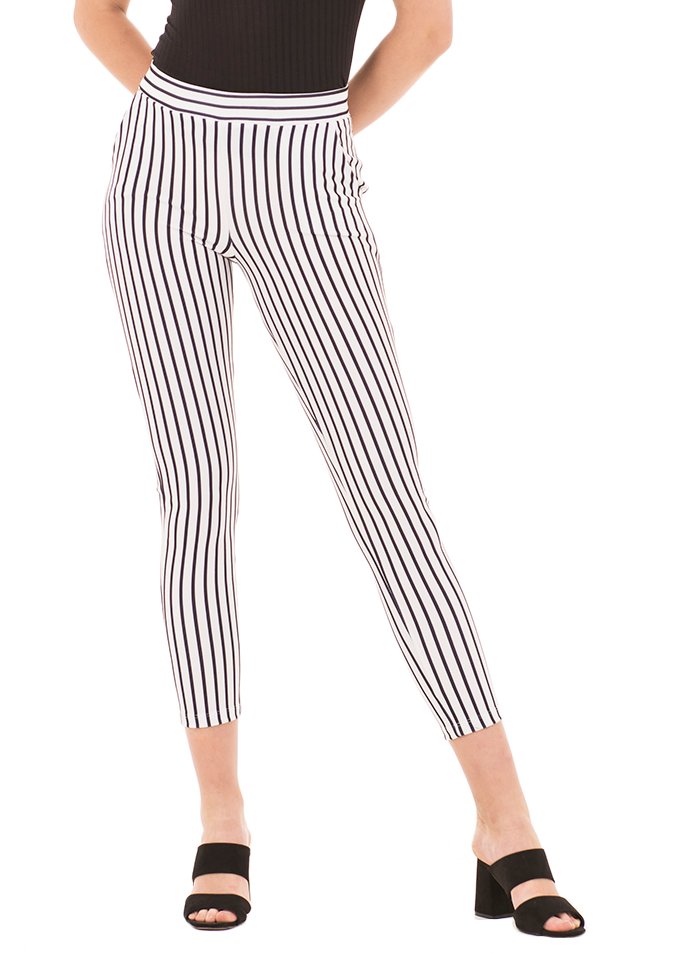 Pantalon Rayas - Pantalon De Rayas Entubado (682x954), Png Download