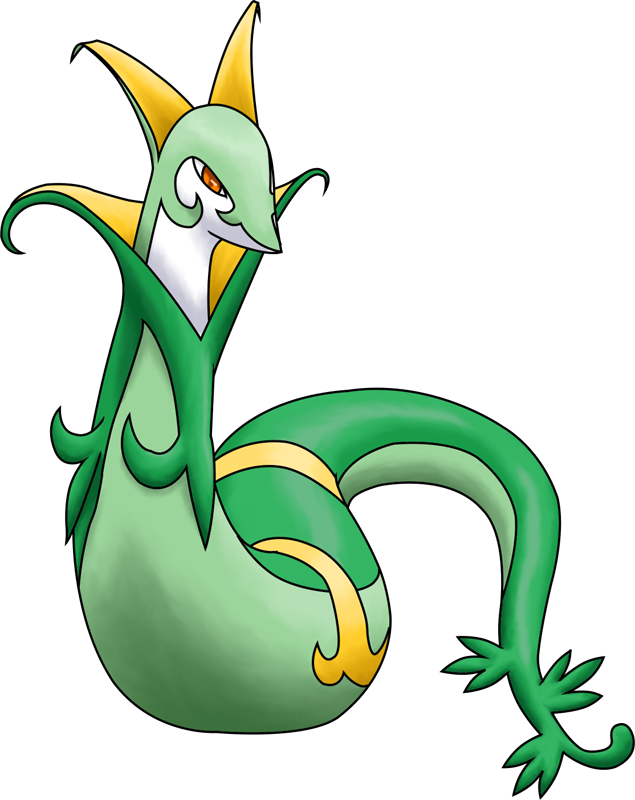 Shiny Serperior (635x800), Png Download