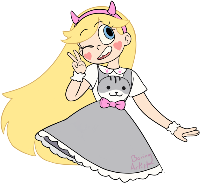 Star Butterfly By Boringartist - Cartoon (869x920), Png Download