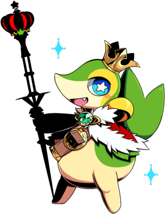 Pokémon - Snivy Royalty - Pokemon Etrian Odyssey (600x743), Png Download