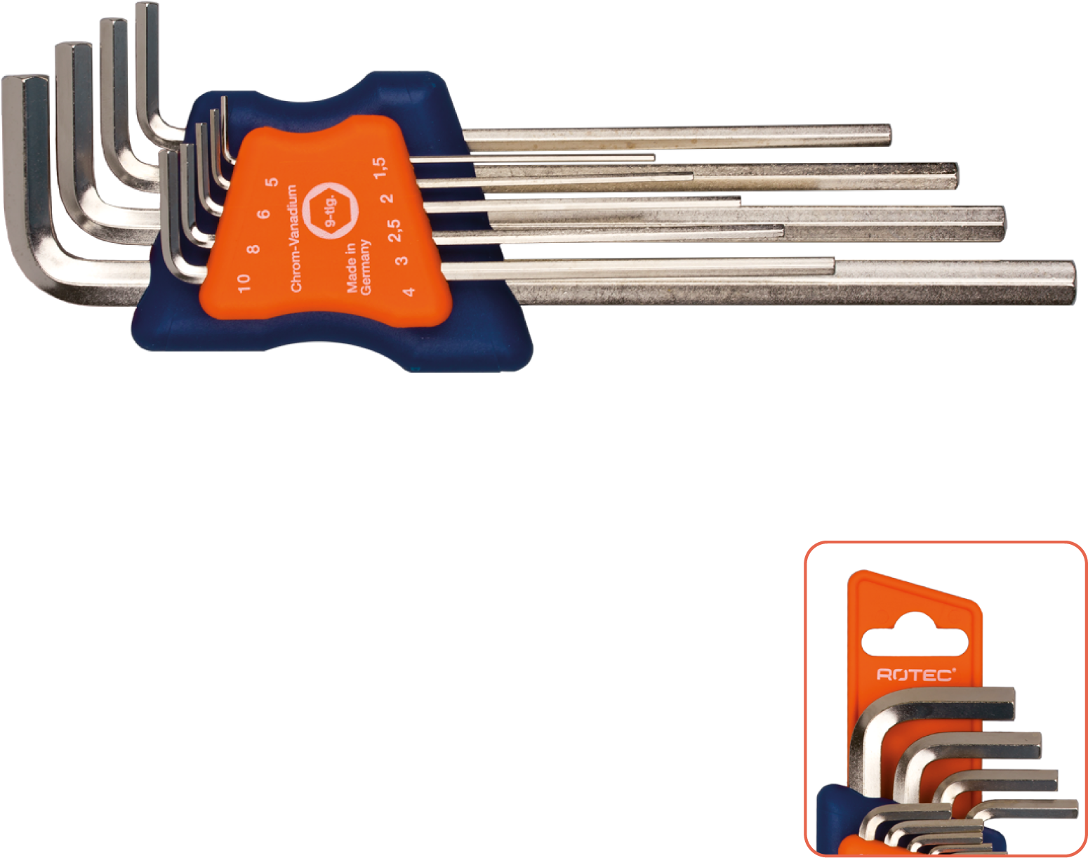 9 Piece Set Alle-keys, Long (1560x1300), Png Download