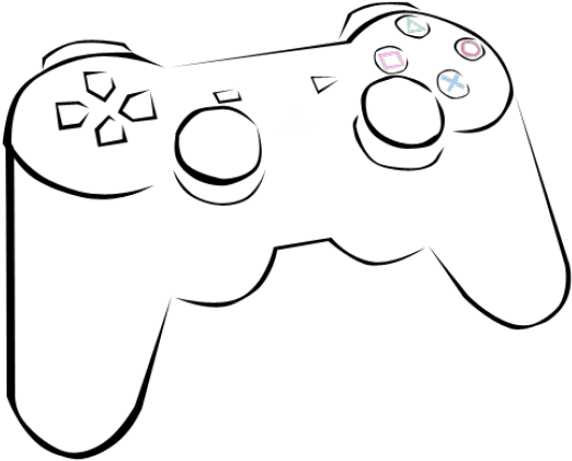 Ps3 Controller Drawings (640x480), Png Download