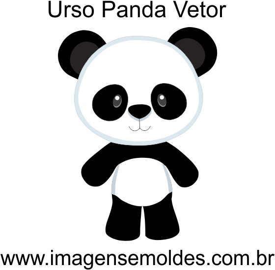 Clique Aqui Para A Aula Completa Como Alterar E Imprimir - Molde De Urso Panda Em Eva (725x653), Png Download