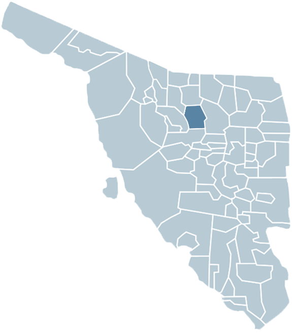 Cucurpe Sonora Map - Municipalities Of Sonora (575x657), Png Download
