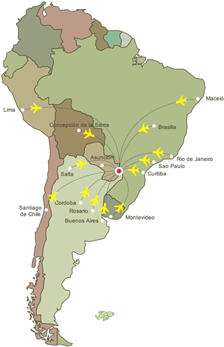 National Route 12 , National Route 7 (paraguay), National - Map Of South America (675x500), Png Download