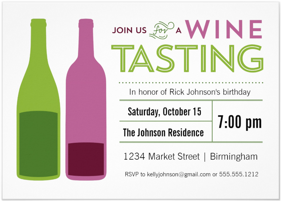 Party Invitations Charming Ink - Wine (1000x1000), Png Download