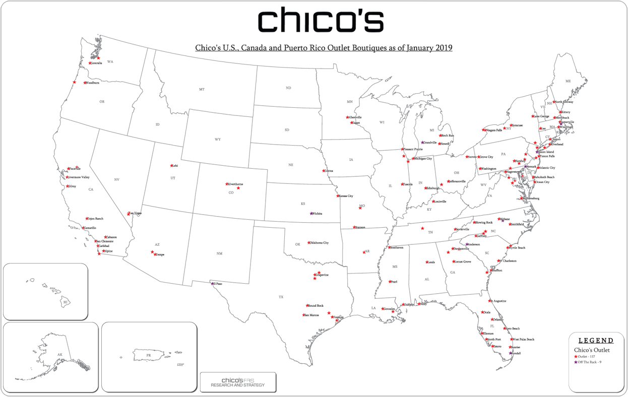 Chico's Outlet U - Southwestern United States (1246x788), Png Download