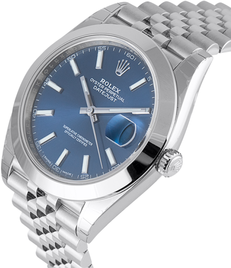 Rolex Datejust 41 Jubilee Blue Baton - Rolex Datejust 41 Blue (600x600), Png Download