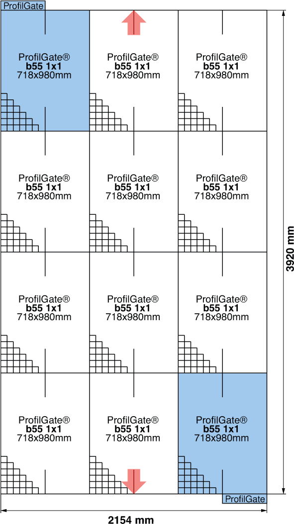 Config Innen B55 - Diagram (600x1063), Png Download