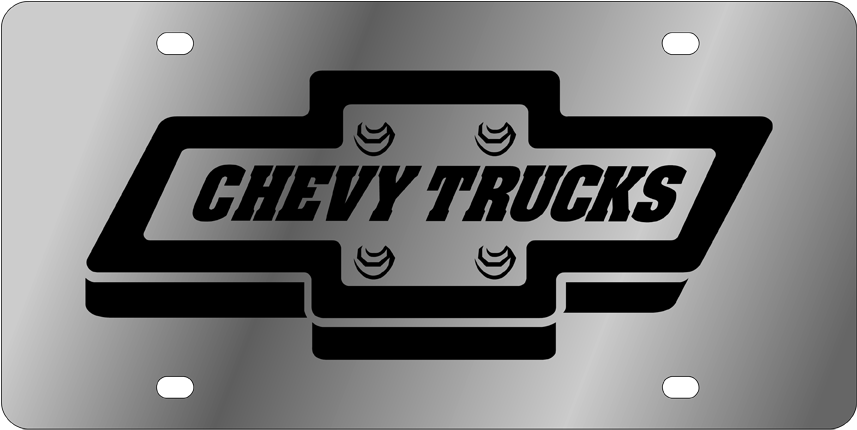 Chevy Truck Stainless Steel License Plate - Chevy Trucks (900x500), Png Download