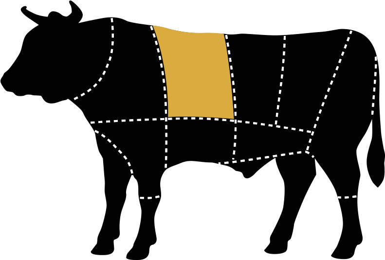 The Fully-frenched Rib Bone Defines This Statement - Flank Steak (800x544), Png Download