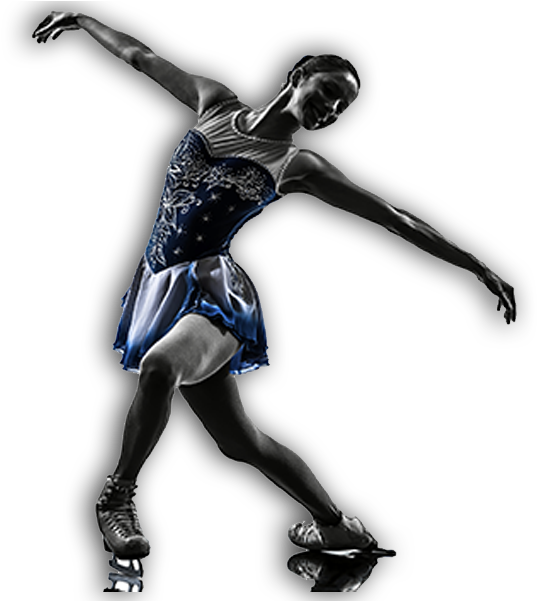 Ice Skating Rink - Figure Skater Ice Sculpture (910x600), Png Download
