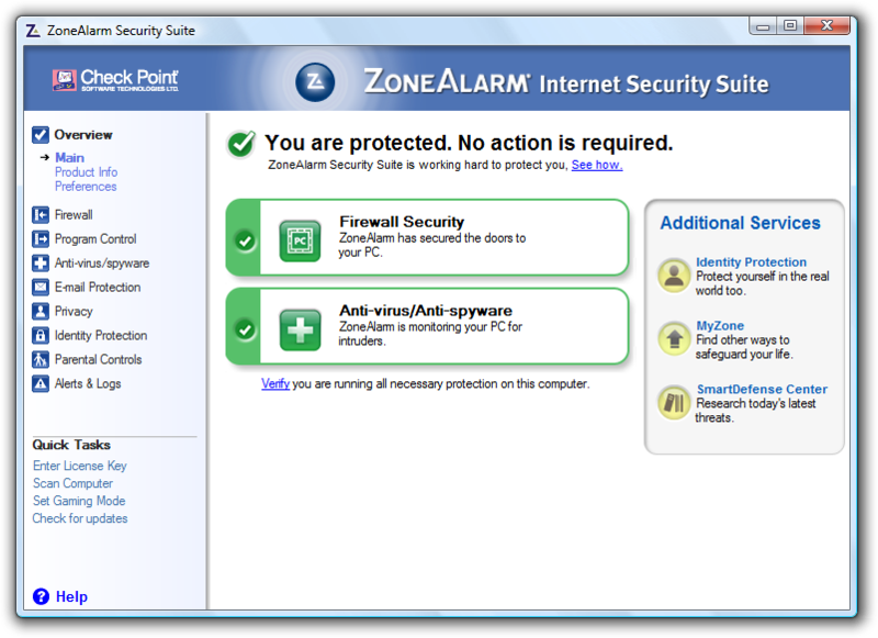 800px-zonealarm Internet Security Suite - Zonealarm Free Firewall 2018 (800x581), Png Download