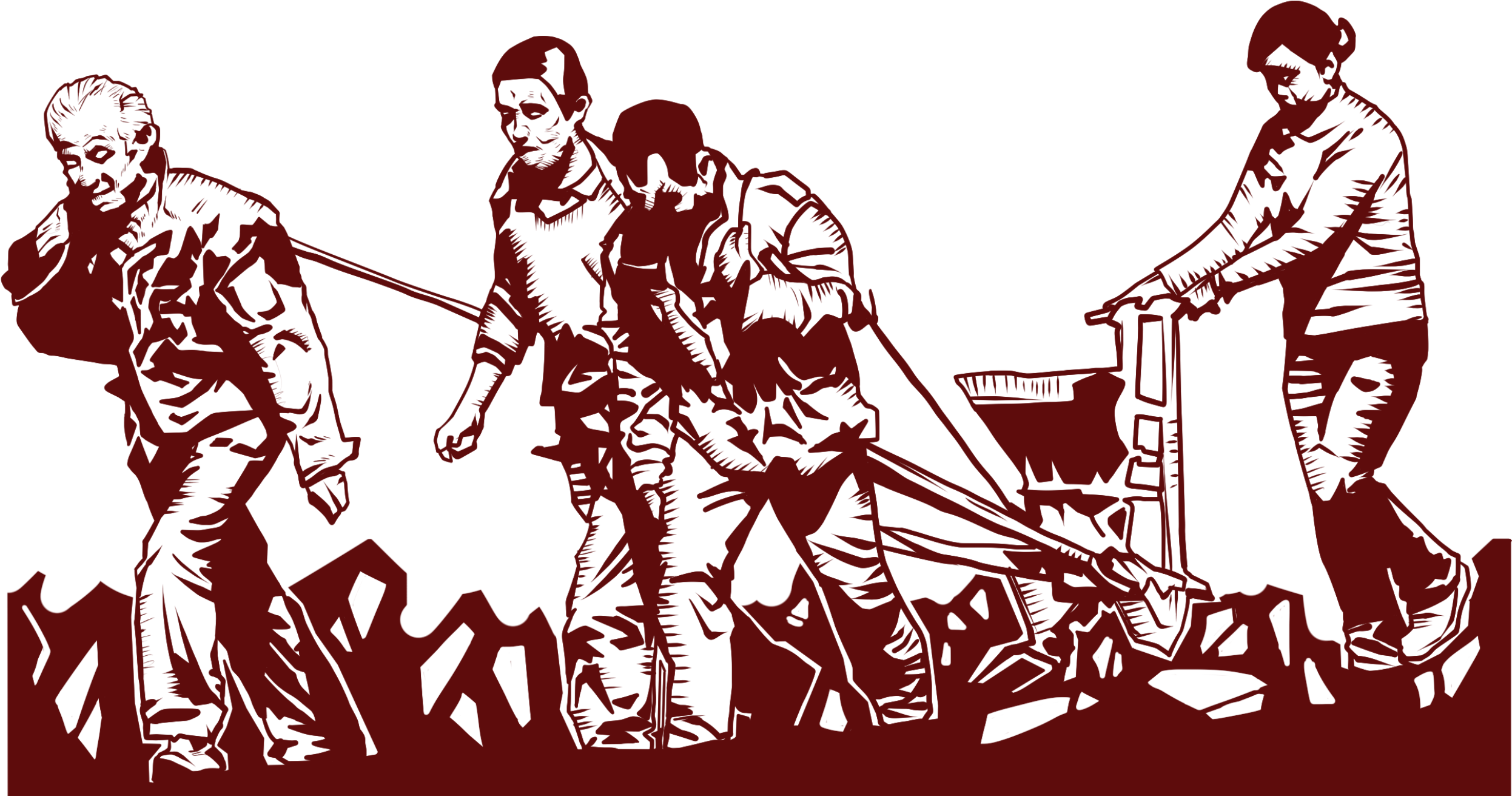 Simple Plain Dark Red Workers Labor Day Holiday Elements - Labour Day (2500x2046), Png Download