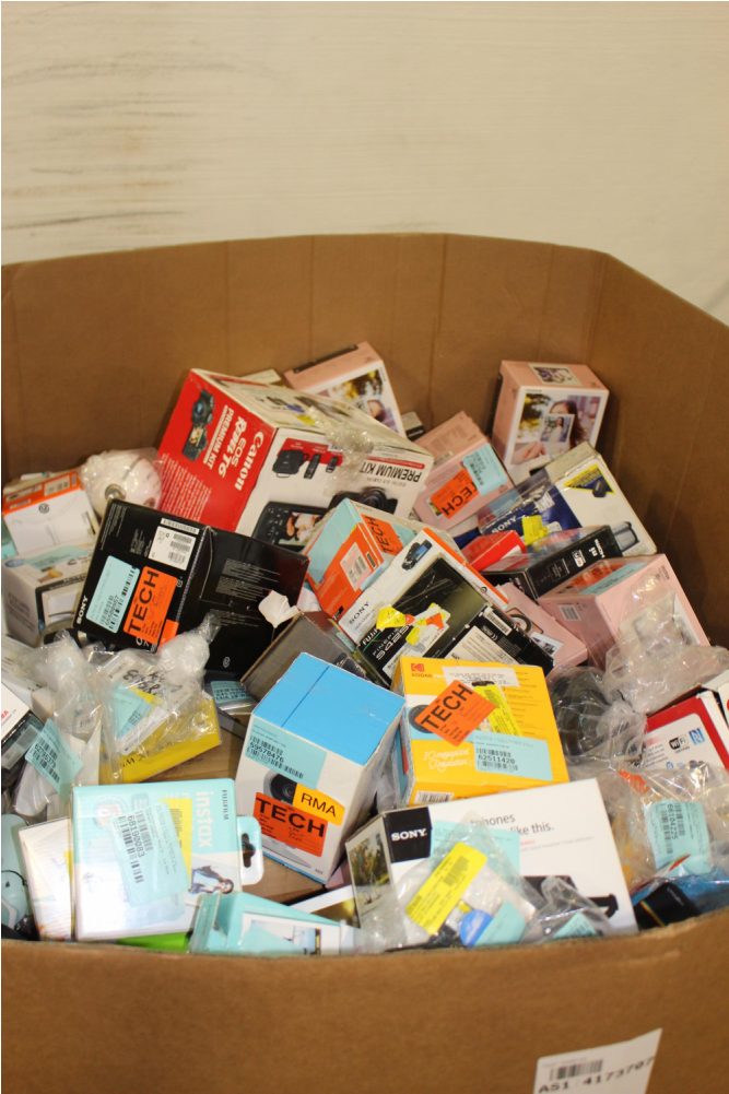 Pallet 304 Pcs Point & Shoot, Digital Camcorders, Action - Carton (1000x1000), Png Download