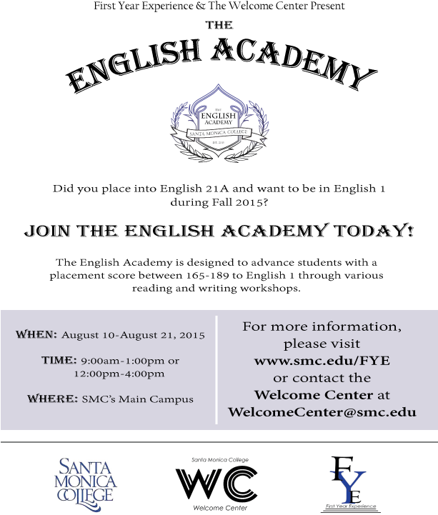 English Academy Flyer - Document (612x792), Png Download
