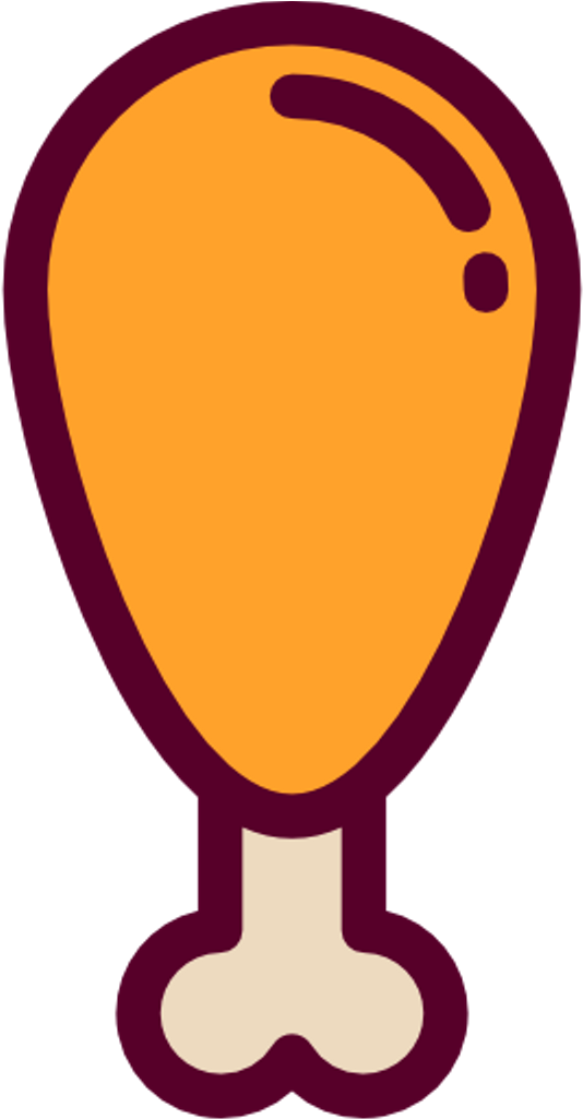 Interesting Aesthetic Food Friedchicken Emoji Sticker - Chicken Drumstick Vector Png (1024x1024), Png Download