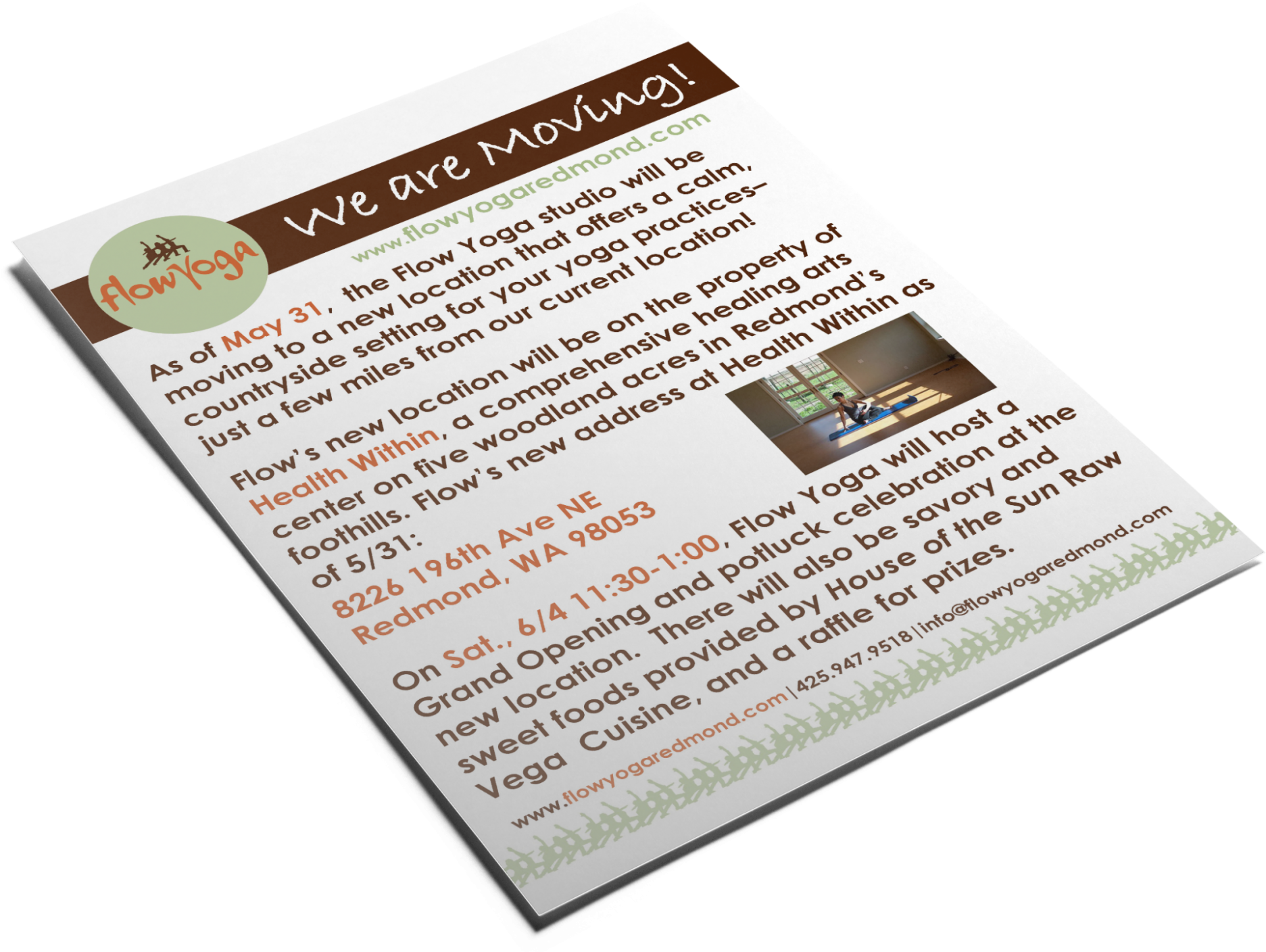 Flow Yoga Flyer - Diario Milagre Da Manha (2000x1451), Png Download