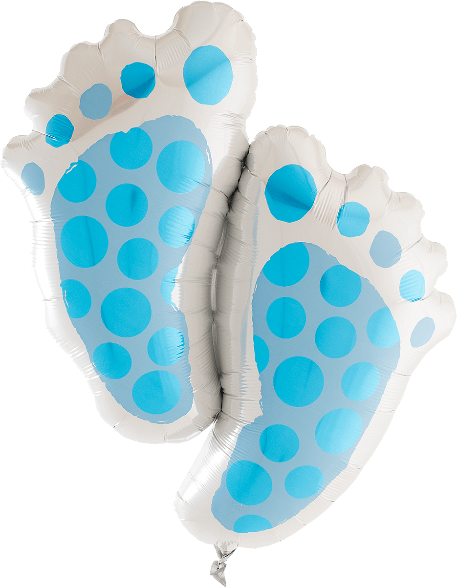 Baby Feet Blue Supershape - Polka Dot (1400x1400), Png Download