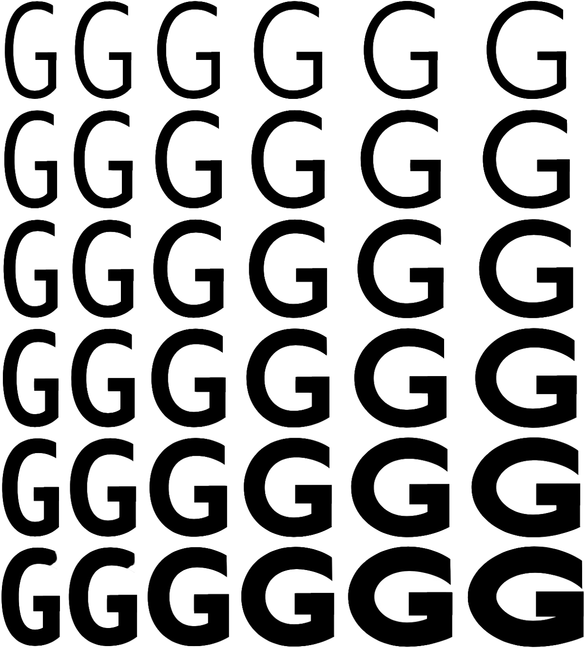 Gingham Variable Font With Continuous Variation Along - Variable Font (1200x1330), Png Download