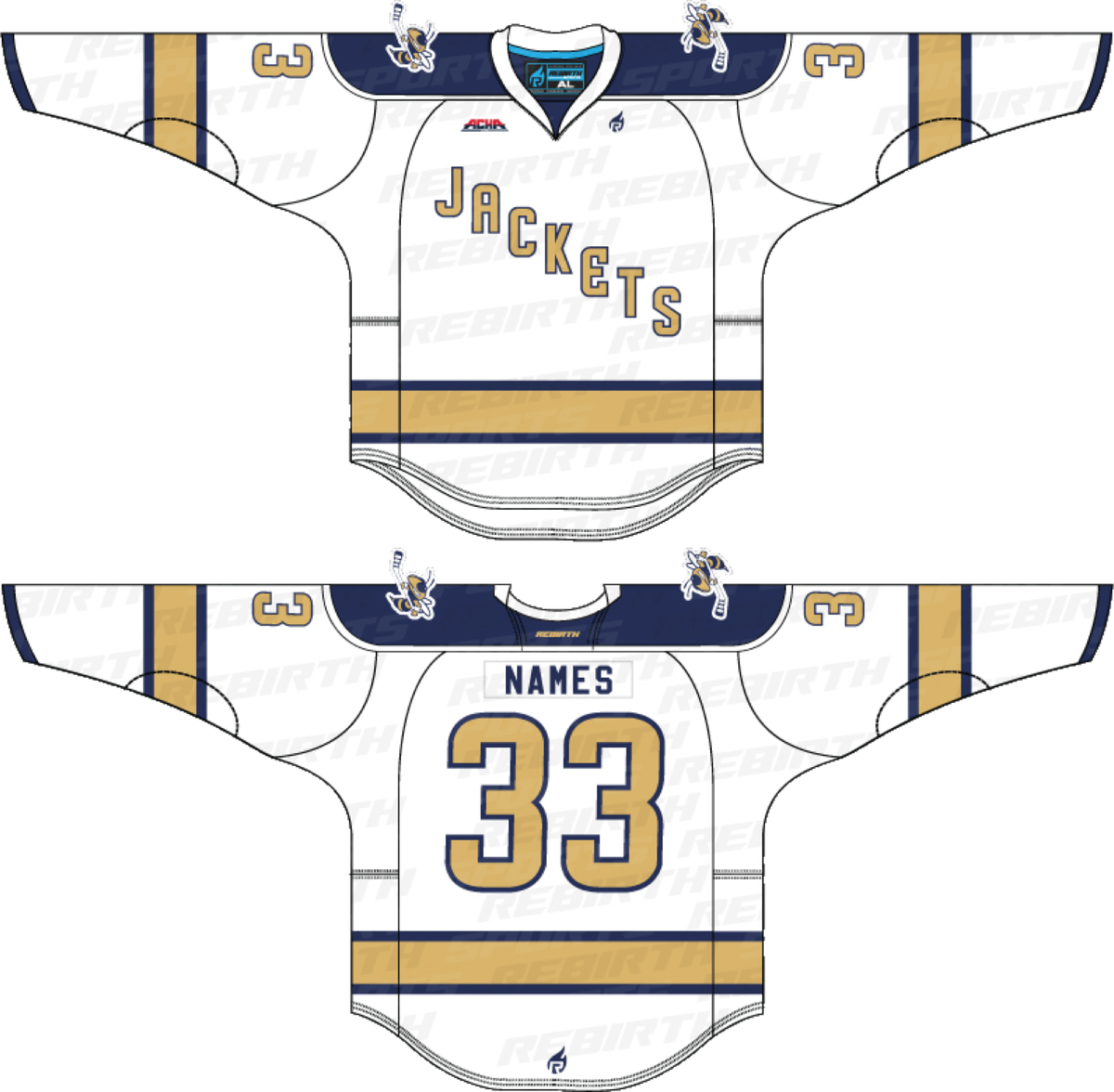 Georgia Tech Hockey - Sports Jersey (1200x1176), Png Download