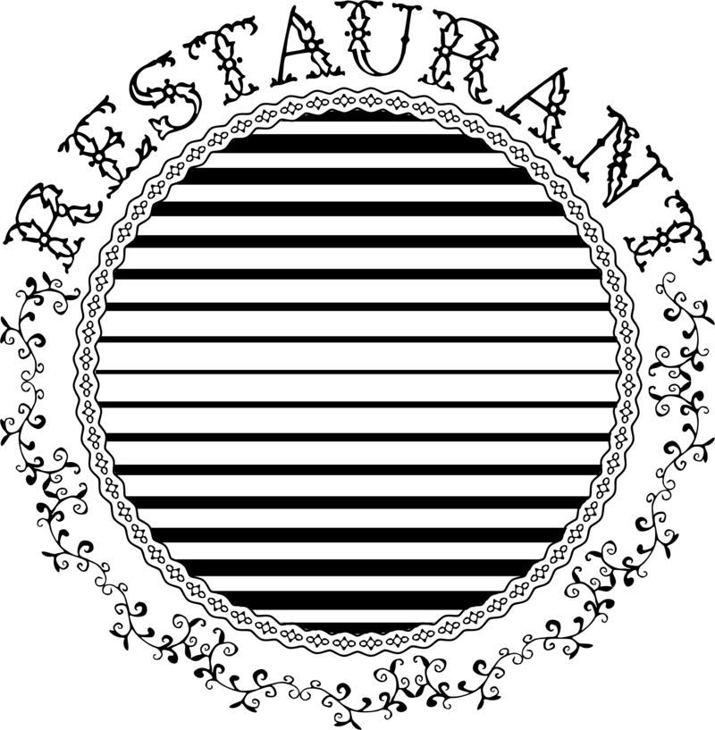 Restaurant Typography - Round Flower Png Border (800x817), Png Download