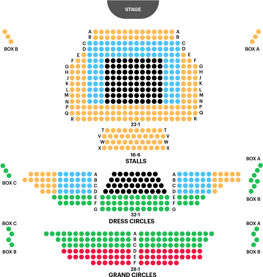Apollo Theatre Seating Plan (910x954), Png Download