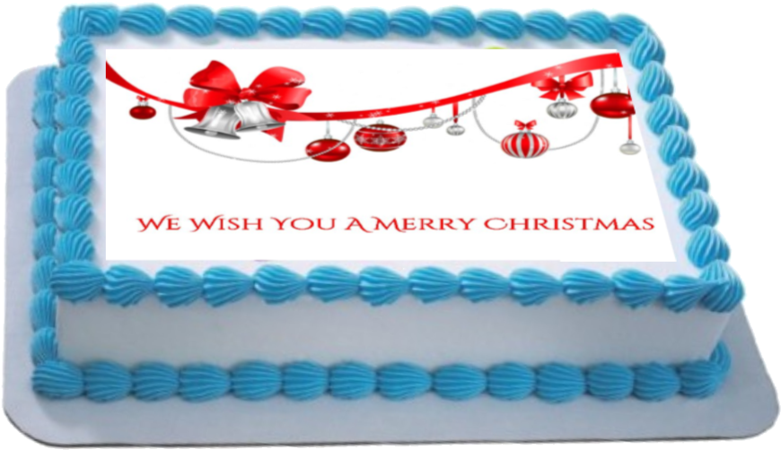 We Wish You A Merry Christmas Fondant Icing Cake Topper - Littlest Pet Shop Sheet Cake (1000x699), Png Download