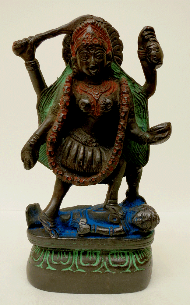 Aluminium Standing Kali Antique Finish 6″h - Figurine (1000x1000), Png Download