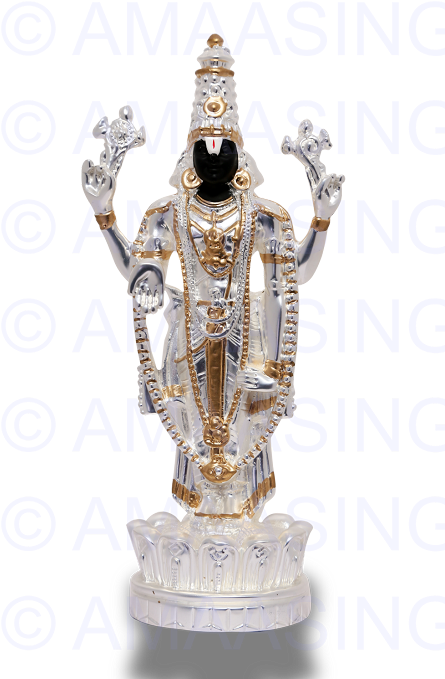 Amasing - Lord Venkateswara Silver Idol (466x700), Png Download