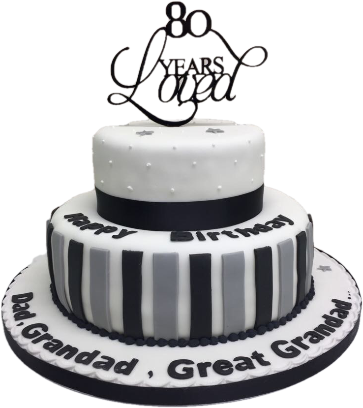 80th Birthday Cake - Birthday Cake (768x1024), Png Download