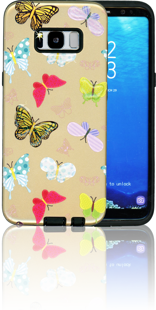 Samsung Galaxy S8 Mm 3d Butterfly - Smartphone (643x1280), Png Download